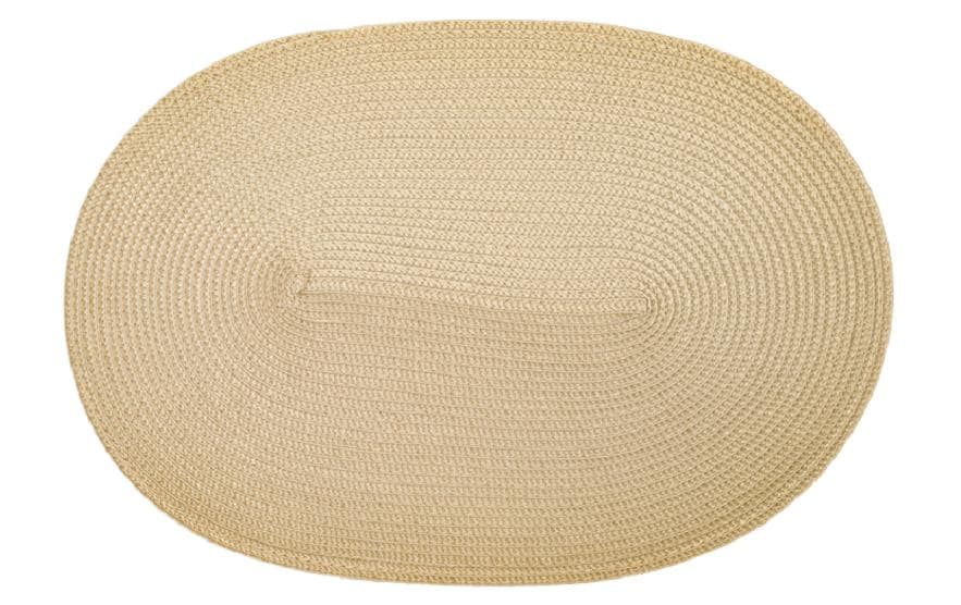 d-c-fix Tischset – oval, PP, beige, 44 × 29 cm