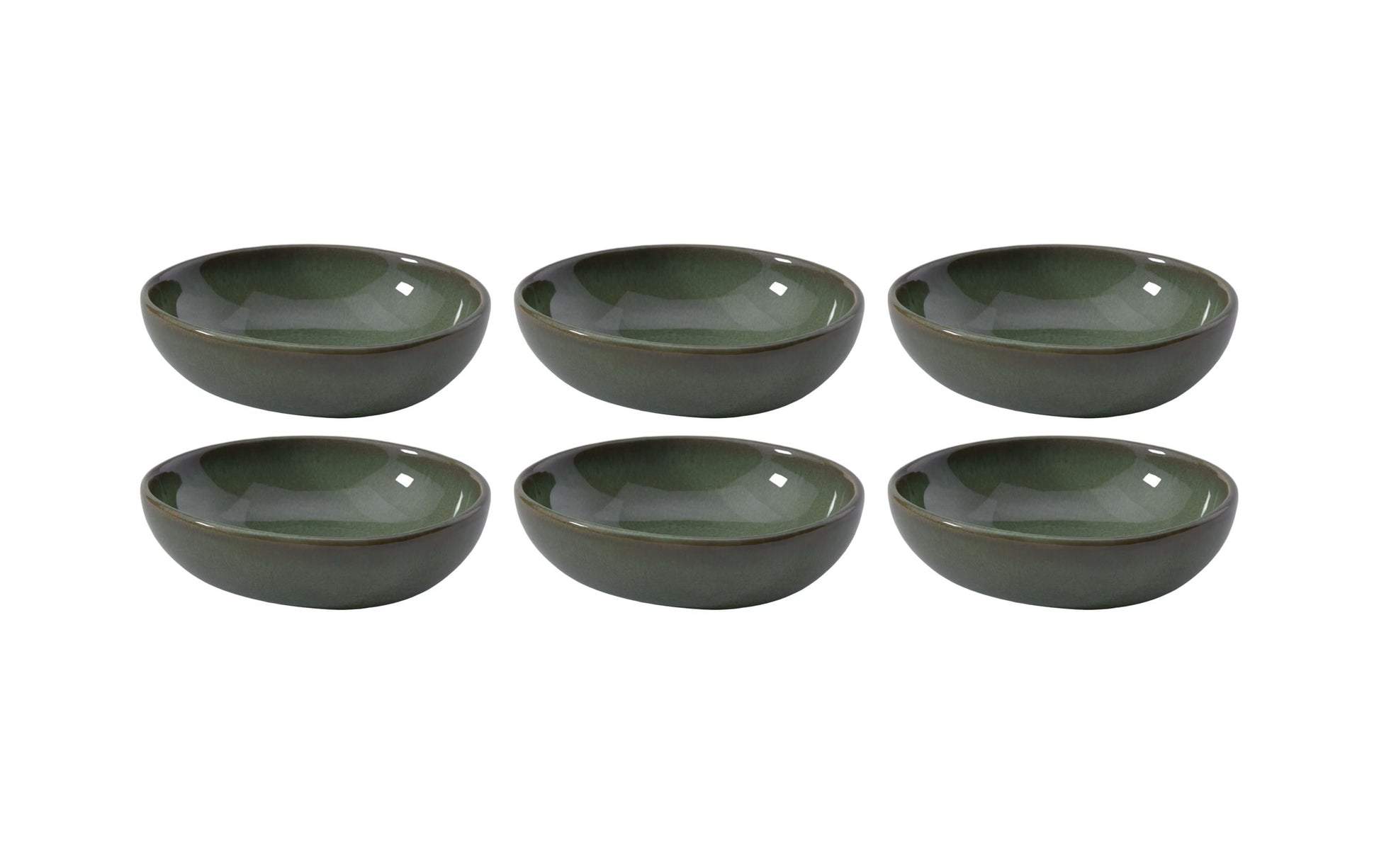 Villeroy & Boch Lave Vert Dip-Schale – Steingut, Grün, Rund, Ø 10,0 × 3,5 cm, 6 Stück