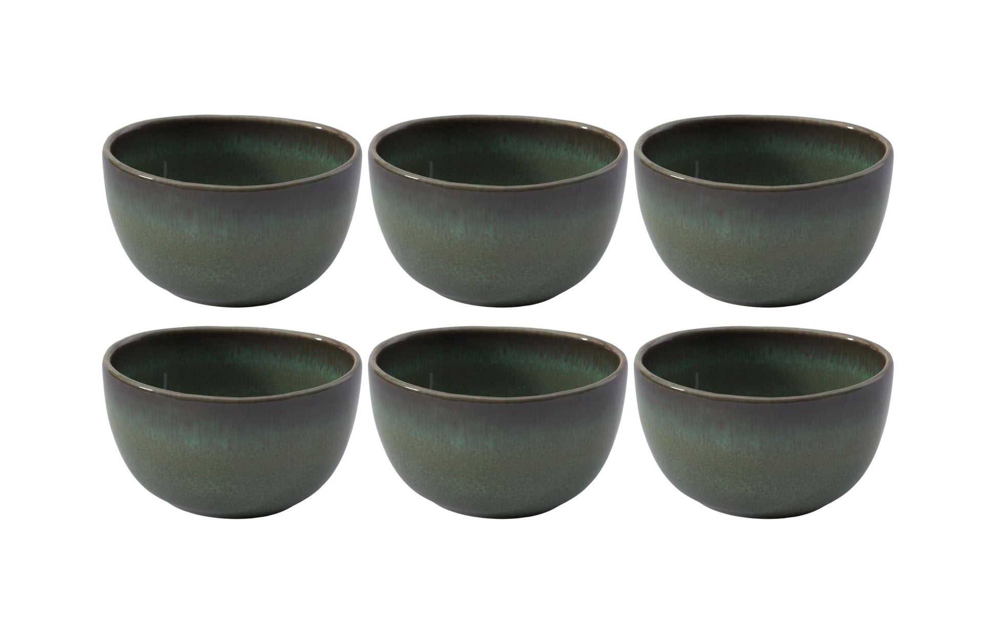 Villeroy & Boch Dipschale – Steingut, Grün, Ø 10 × 6 cm, 6 Stück