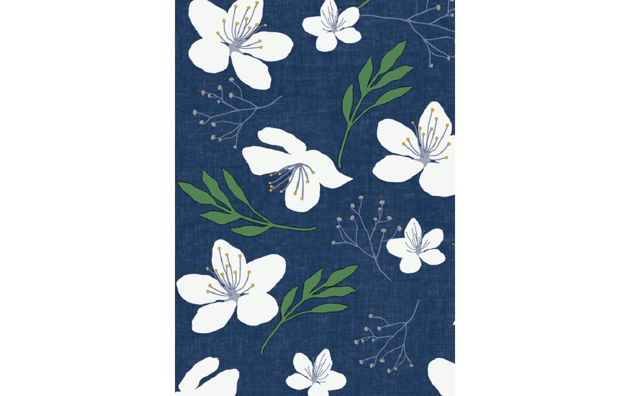d-c-fix Tischdecke – 140×180 cm, Polypropylen, Blau, Blumenmuster