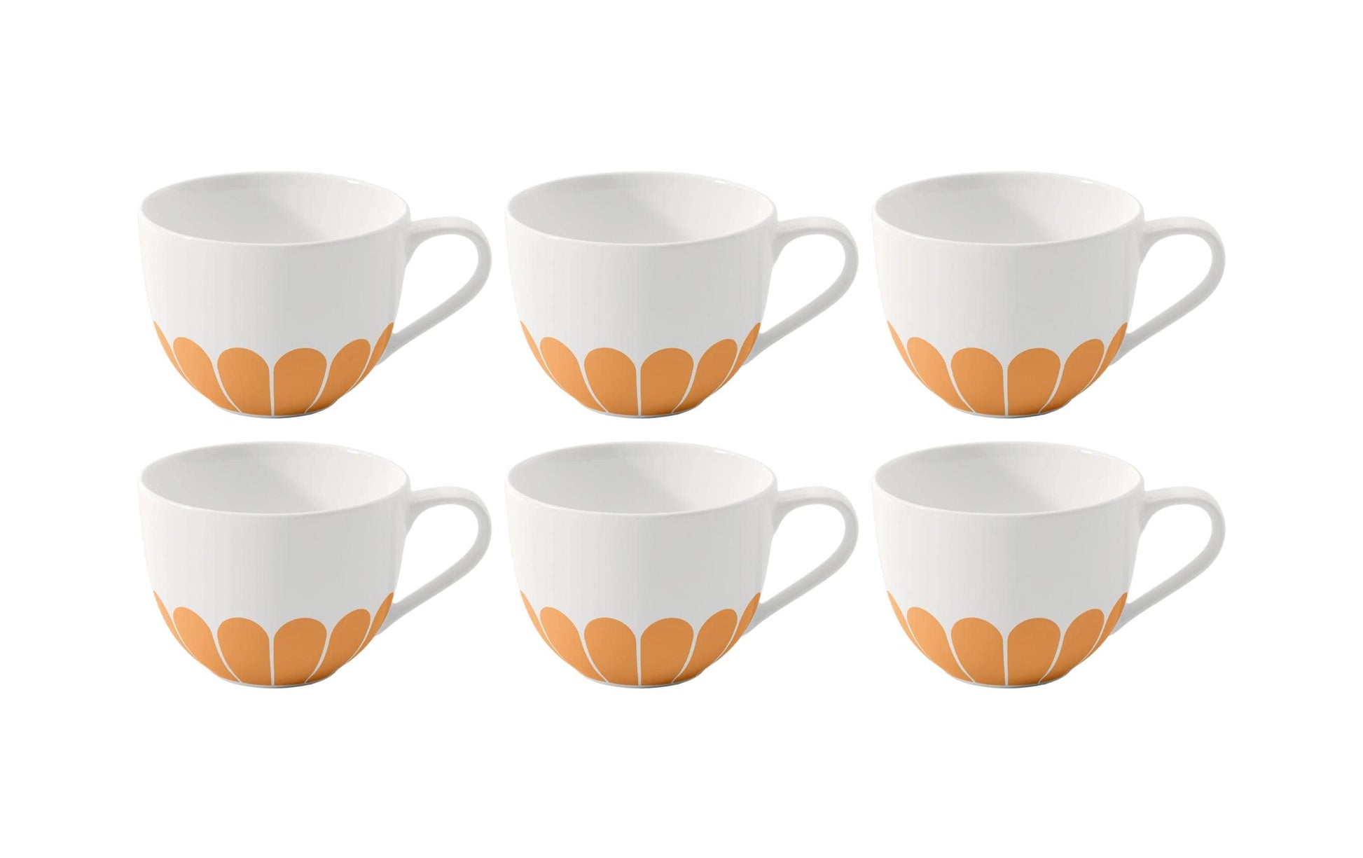 Villeroy & Boch Fleur Soleil Kaffeetasse – 0,16 l, Porzellan, Gelb, Henkel, 6 Stück