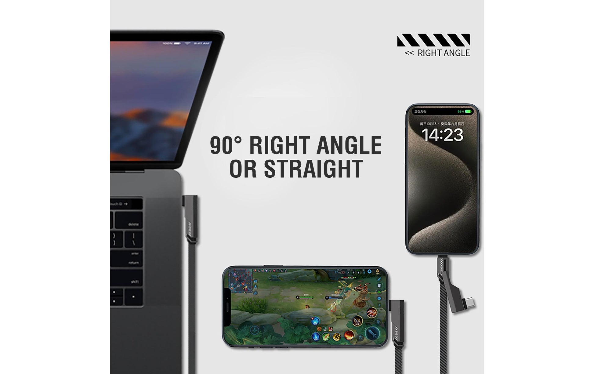 4smarts USB-A auf USB-C Kabel – USB 2.0 (480 Mbit/s) – 1,5 m – PD 240 W – für Nintendo Switch, Smartphone, L