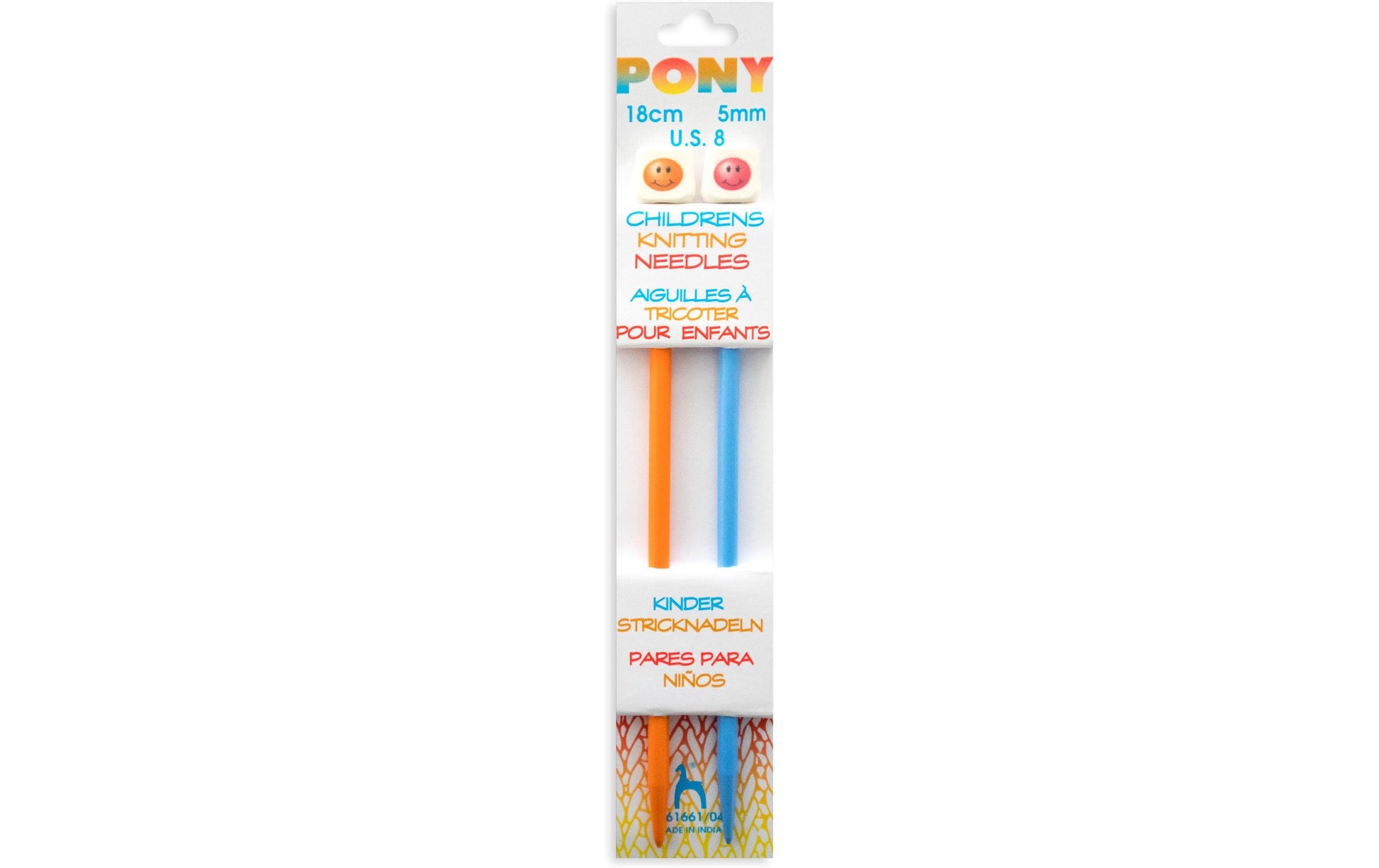 Pony Kätzchen Stricknadel Gemischte Farben – 5 mm, 18 cm, Aluminium