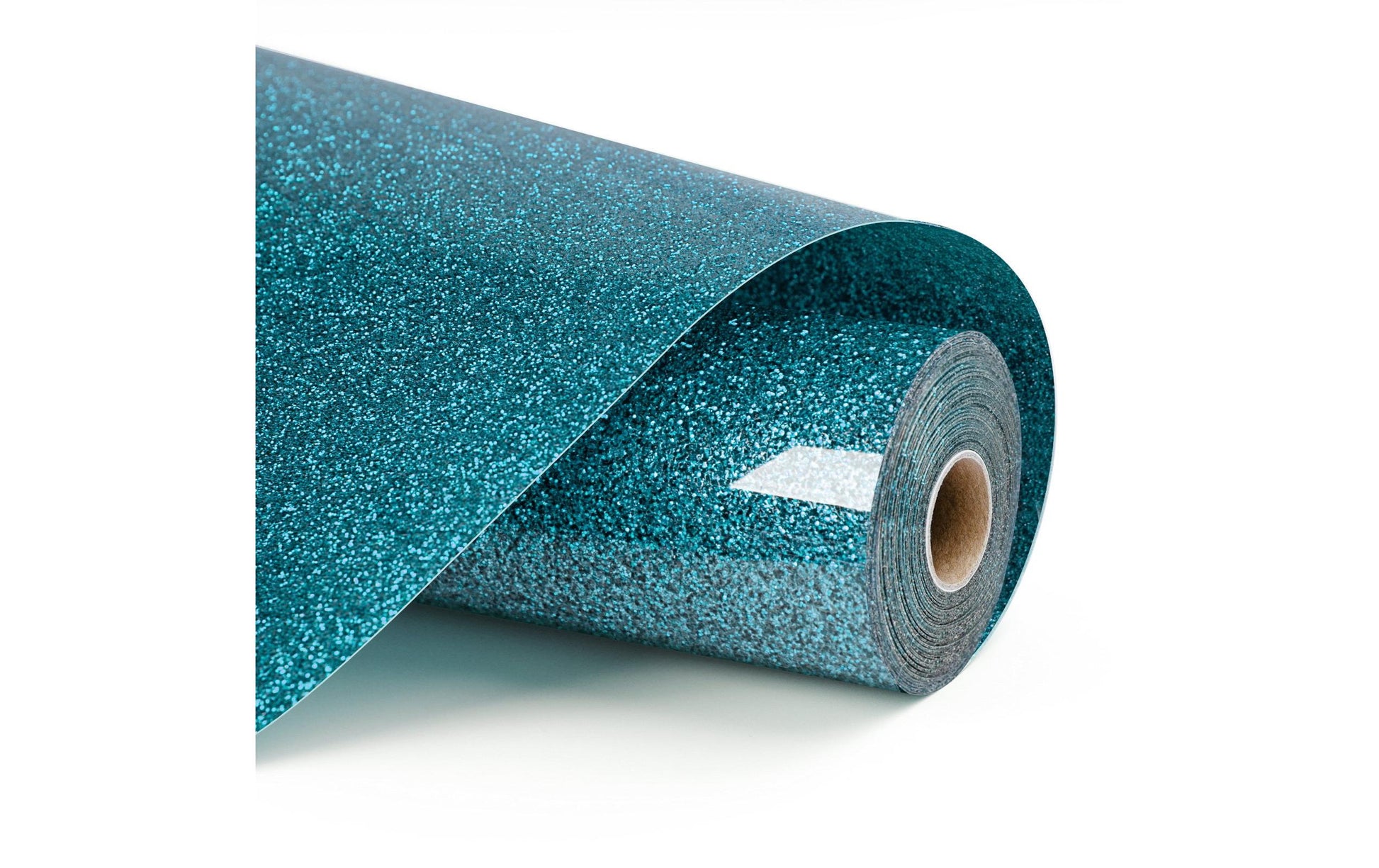 LOKLiK Aufbügelfolie (HTV), Hellblau, Glitzer, 30,5 cm × 1,8 m, 1 Rolle