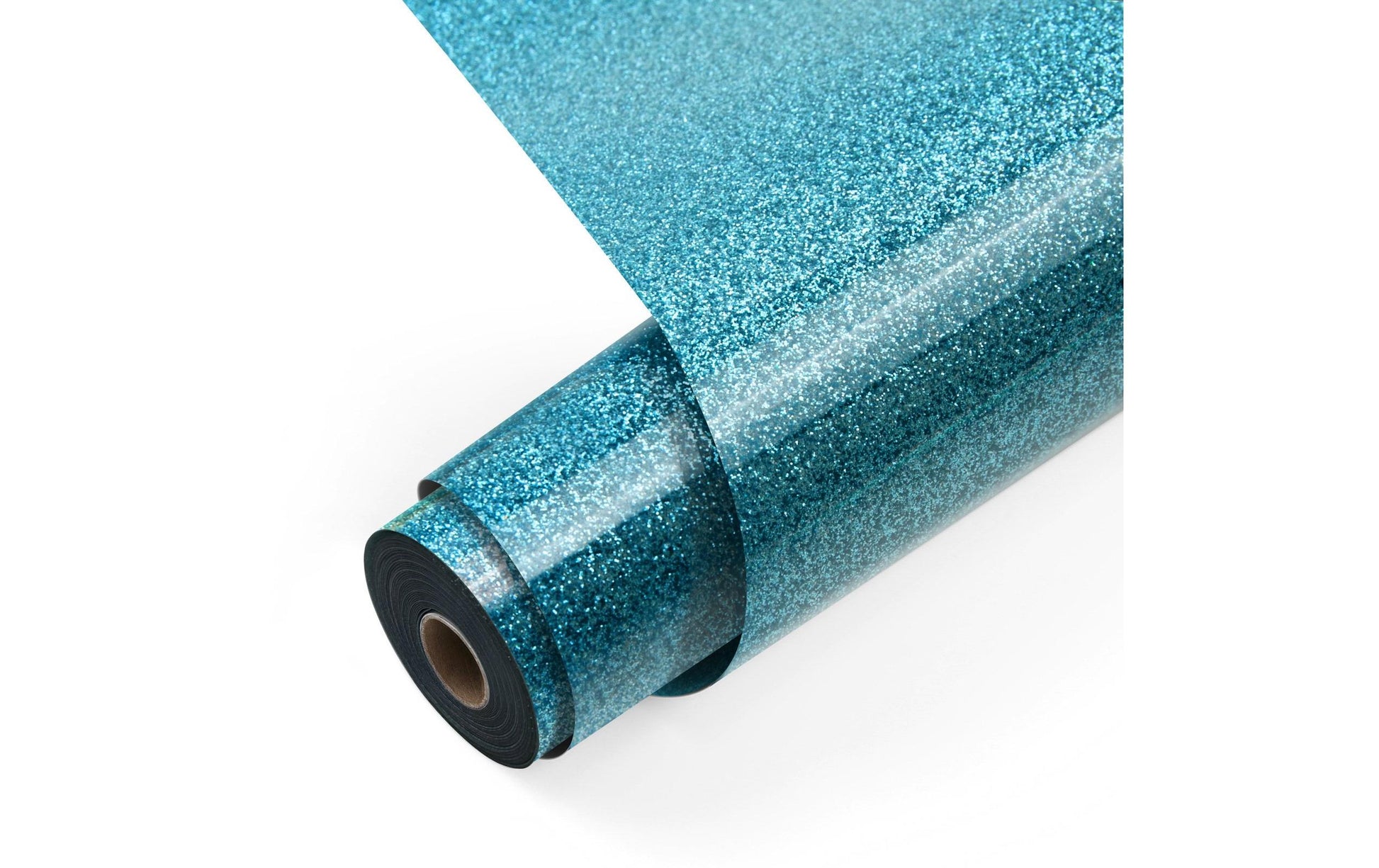 LOKLiK Aufbügelfolie (HTV), Hellblau, Glitzer, 30,5 cm × 1,8 m, 1 Rolle