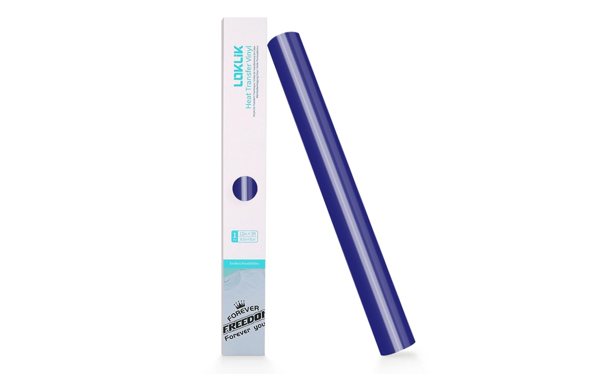 LOKLiK Aufbügelfolie (HTV), Blau, Glänzend, 30,5 × 180 cm, 1 Rolle