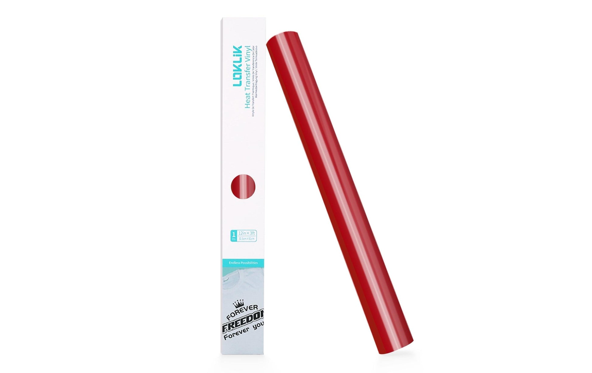 LOKLiK Aufbügelfolie (HTV), Rot, 30,5 cm × 1,8 m, 1 Rolle