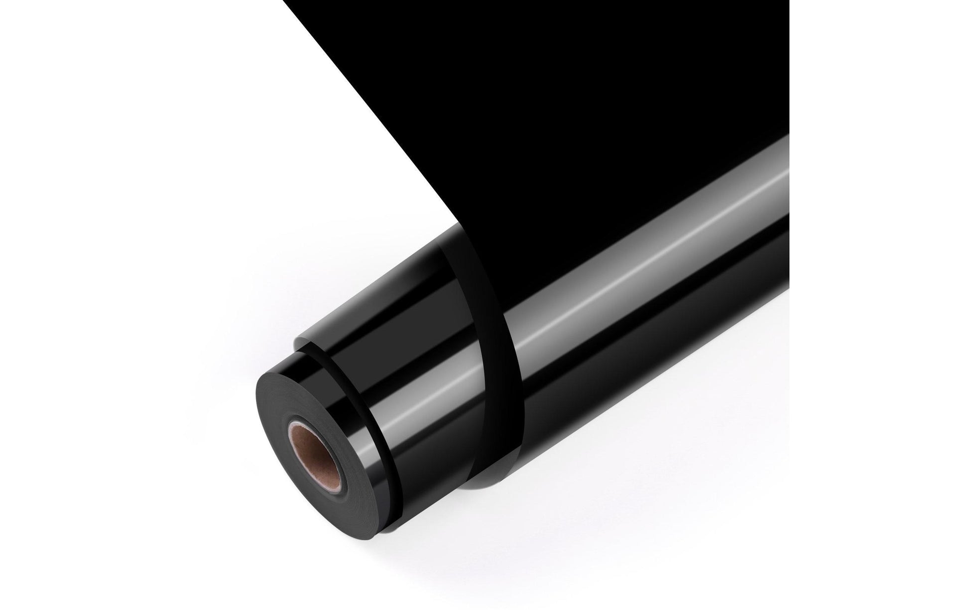 LOKLiK Aufbügelfolie (HTV), Schwarz, Glänzend, 30,5 × 180 cm, 1 Rolle