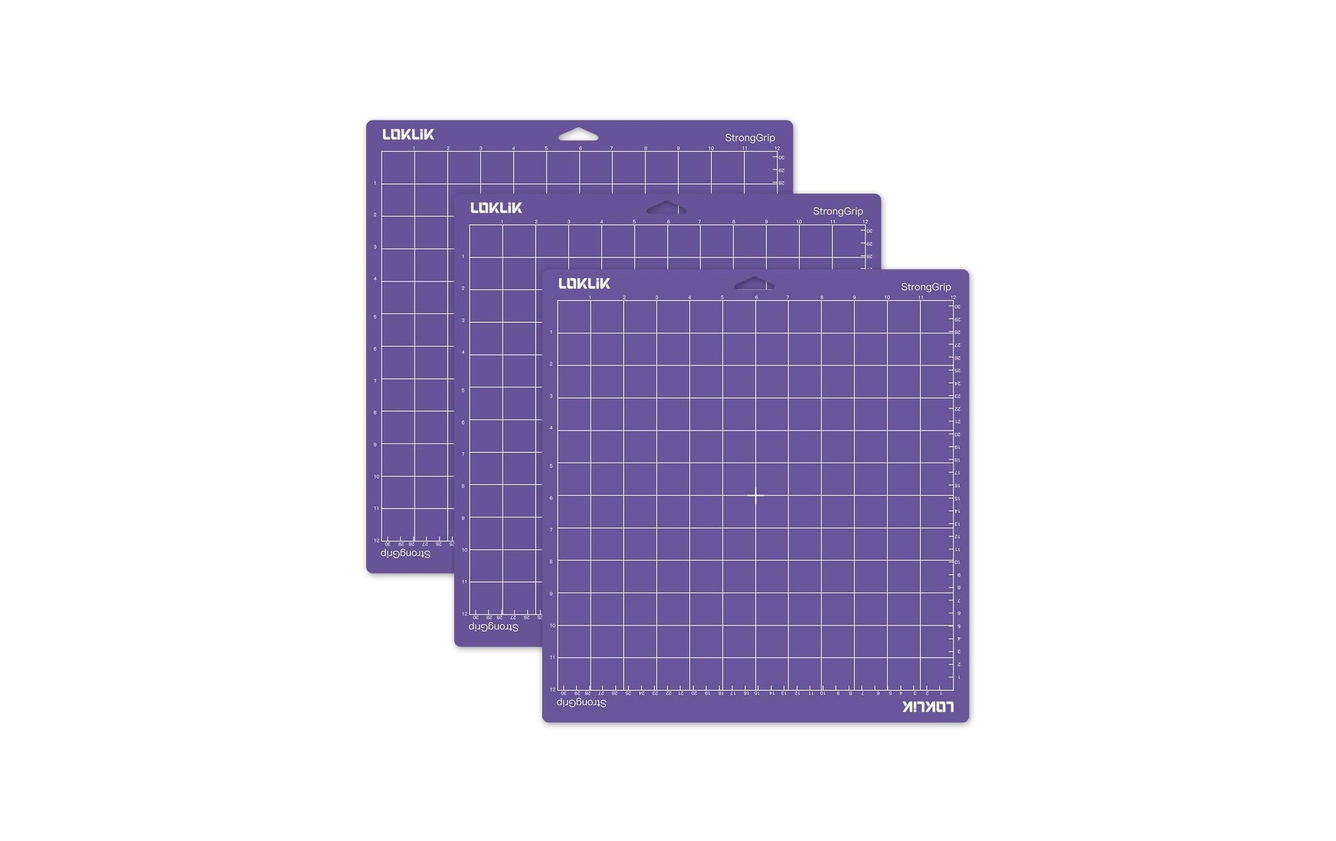 LOKLiK Plotter-Matte StrongGrip – 35,5 × 33,0 cm – violett – für Cricut Maker – 3er-Set