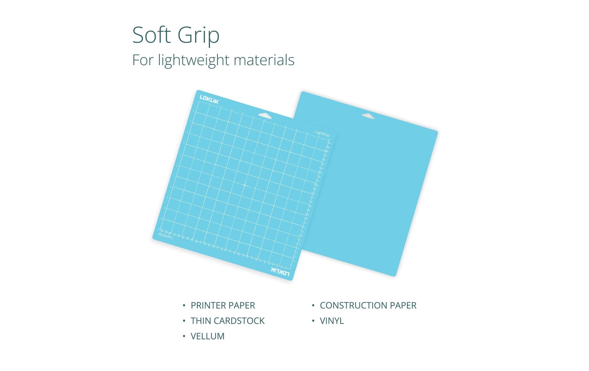 LOKLiK Schneidematten-Set – 35,5 × 33,0 cm – blau/grün/violett – 0,5 mm – für Cricut Maker – 3er-Set