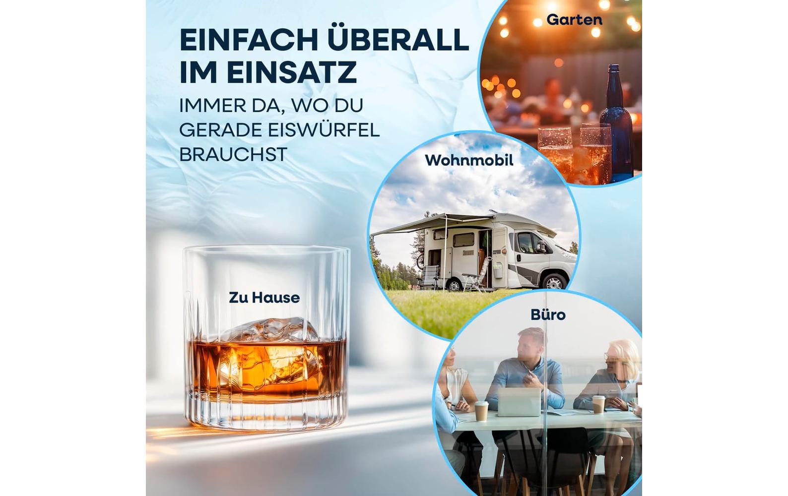 Gourmetmaxx Eiswürfelmaschine – 12 kg/24 h, 1,5 l Tank, 150 W, ohne Festwasseranschluss, schwarz