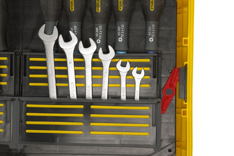 Stanley FatMax Werkzeugkoffer, 435 × 540 × 400 mm, Fiberglas, gelb, mit Trolley, Lenkrollen, Sperren, 1 Stück