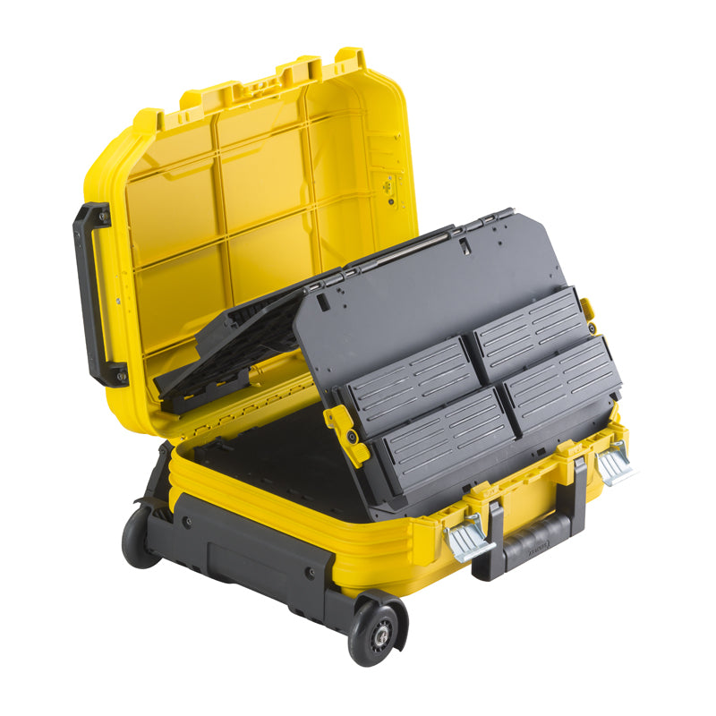 Stanley FatMax Werkzeugkoffer, 435 × 540 × 400 mm, Fiberglas, gelb, mit Trolley, Lenkrollen, Sperren, 1 Stück