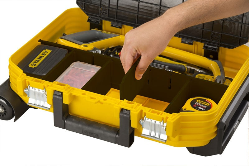 Stanley FatMax Werkzeugkoffer, 435 × 540 × 400 mm, Fiberglas, gelb, mit Trolley, Lenkrollen, Sperren, 1 Stück