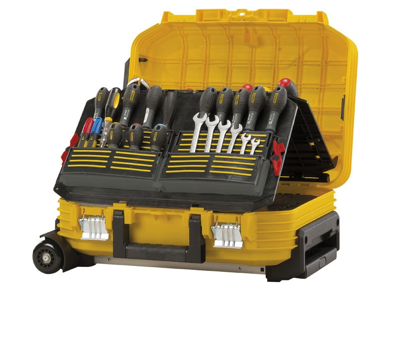 Stanley FatMax Werkzeugkoffer, 435 × 540 × 400 mm, Fiberglas, gelb, mit Trolley, Lenkrollen, Sperren, 1 Stück