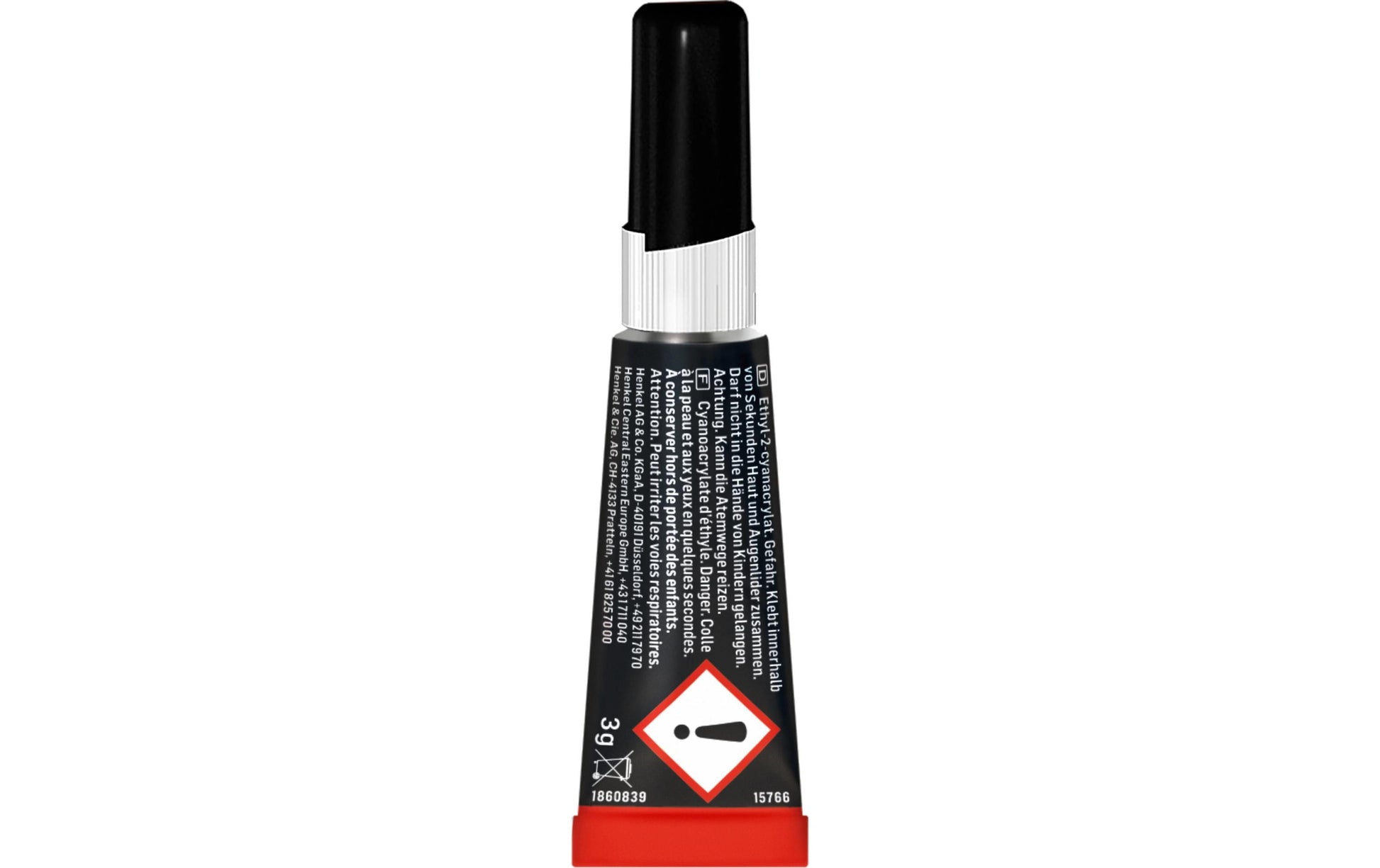 Pattex Sekundenkleber – Tube, permanent, transparent, schnelltrocknend, 3 g, für viele Materialien