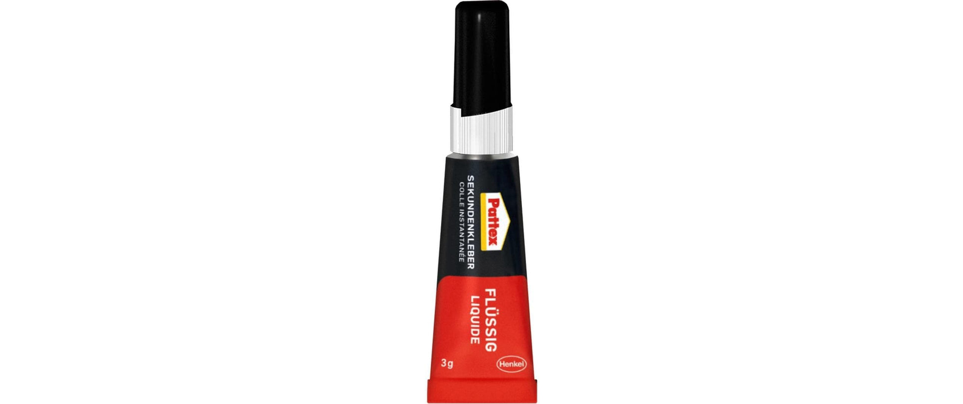 Pattex Sekundenkleber – Tube, permanent, transparent, schnelltrocknend, 3 g, für viele Materialien