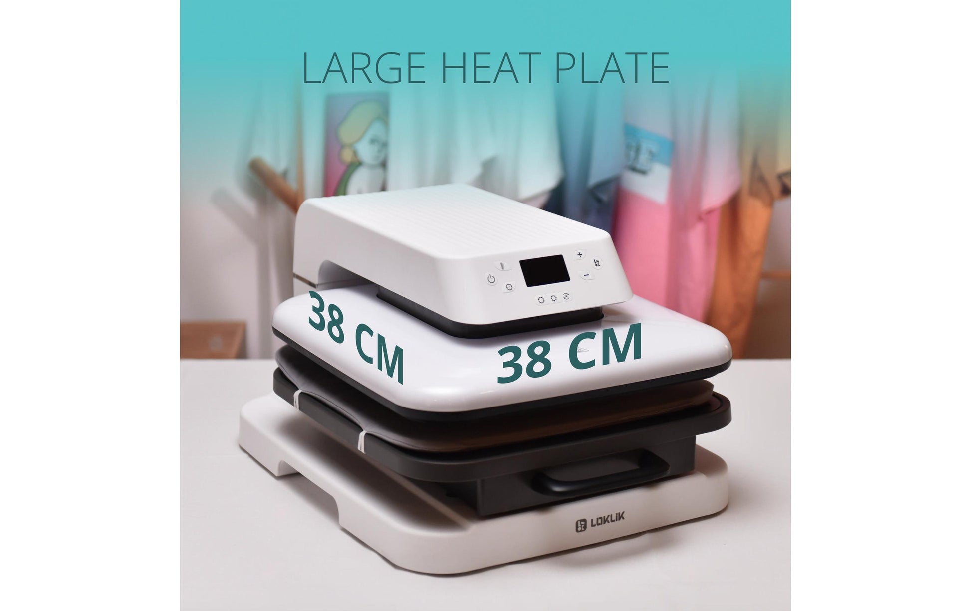 LOKLiK SG-RYJ-0049 Transferpresse – 380 × 380 mm – bis 210 °C – 1500 W