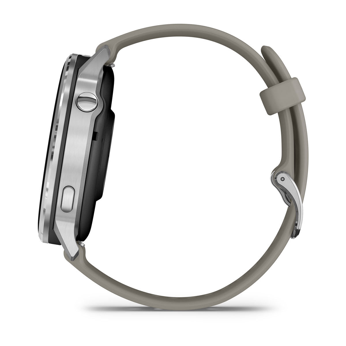 Garmin Venu 4 45 mm GPS – Edelstahl Silber, Sportarmband, Grau, 50 m, für Android und iPhone