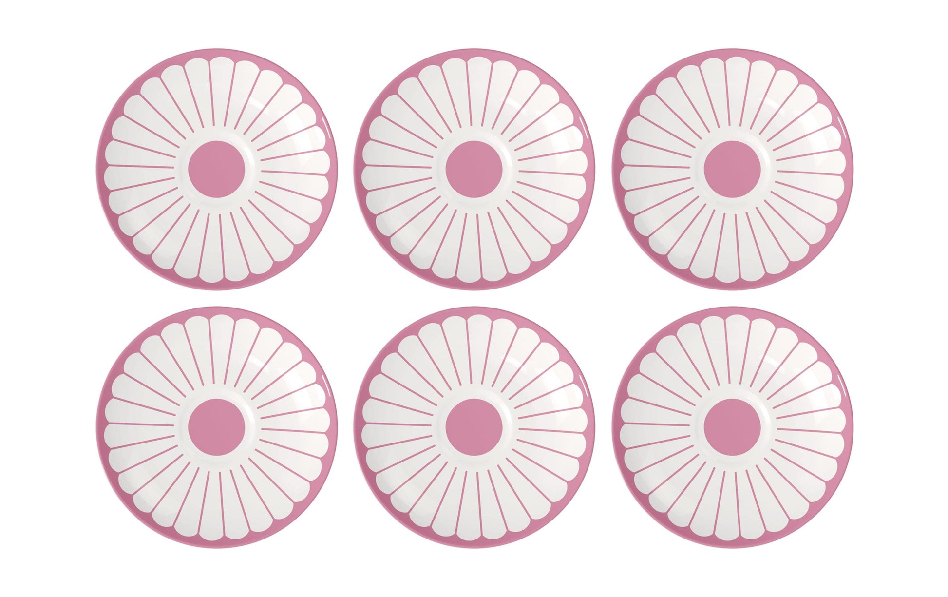 Villeroy & Boch Fleur Cassis Untertasse – Porzellan, Rosa, 6 Stück