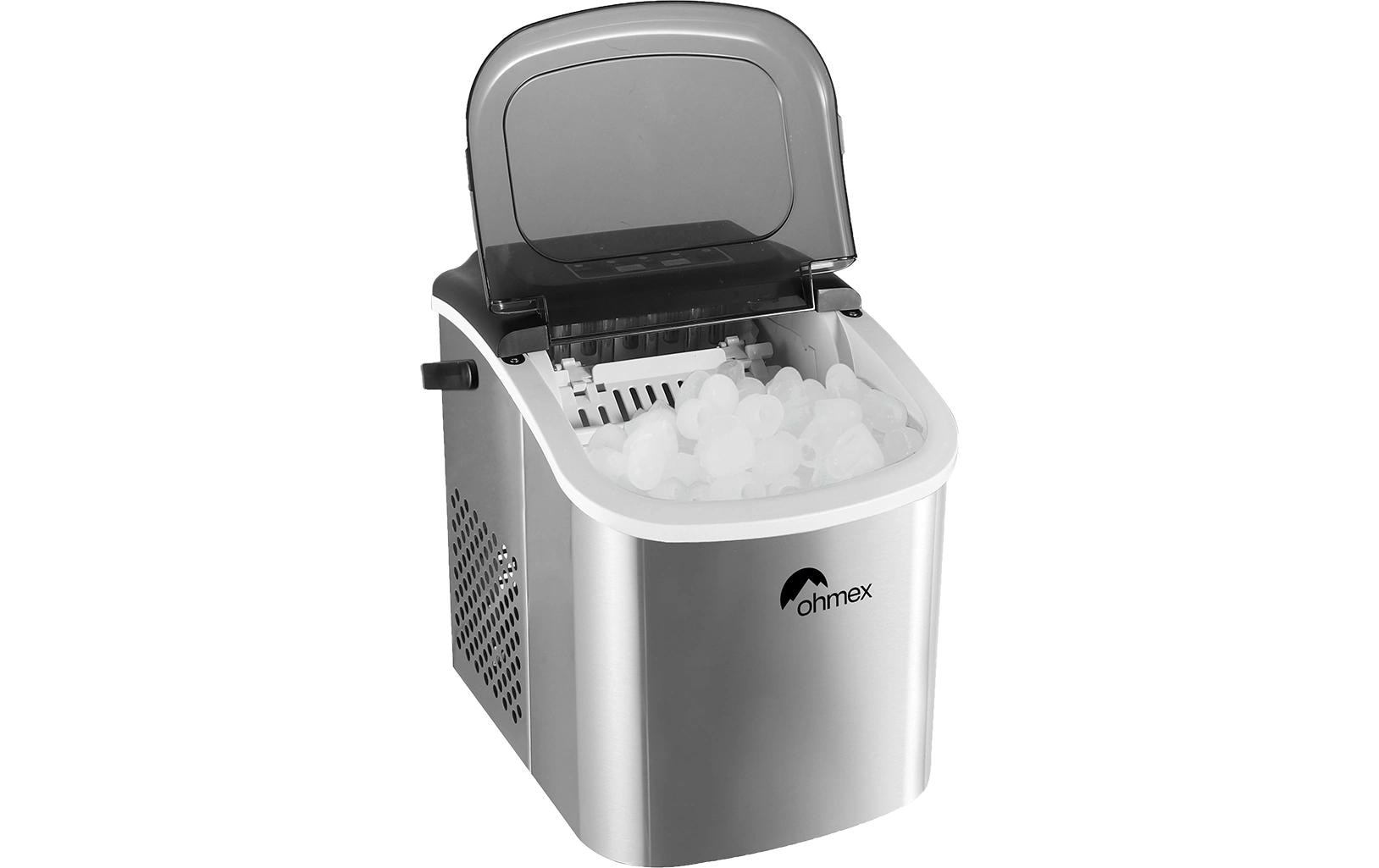 Ohmex Eiswürfelmaschine OHM-ICE-2412 – 12 kg/24 h, 1,2 l – grau