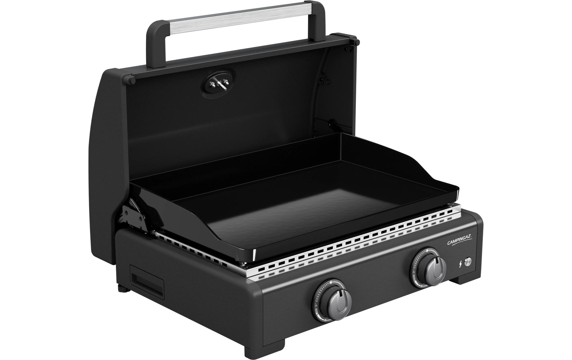 Campingaz Plancha Onyx 2 Cook – 36 × 58 cm, 6000 W, 2× Brenner, Gas – schwarz