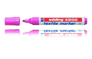 Edding Textilmarker für Textilien – Neonrosa, 1er Pack