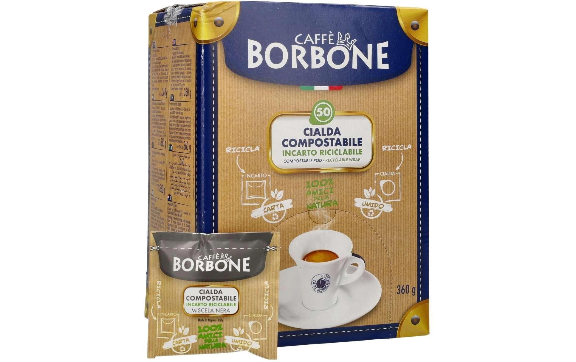 Caffè Borbone Nera – Kaffeepads für E.S.E. – Café Crème, 50 Pads