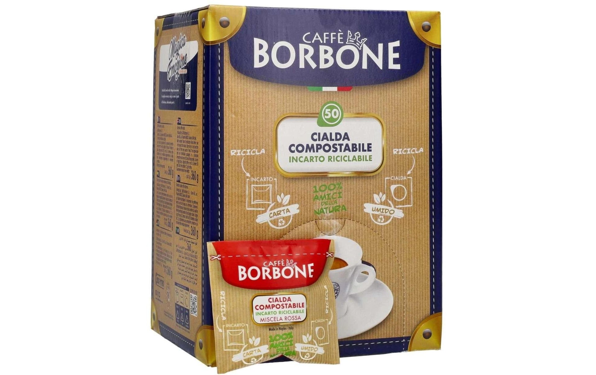 Caffè Borbone Rossa – Kaffeepads für E.S.E. – Espresso, 50 Pads