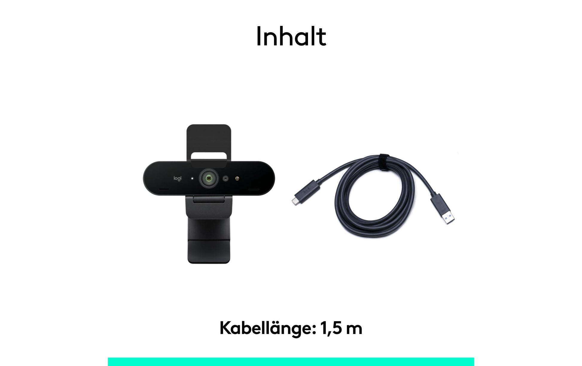 Logitech Brio – Webcam für Zoom/Teams/Google Meet – 4K, bis 90 fps, USB-C, Autofokus, 5× digitaler Zoom