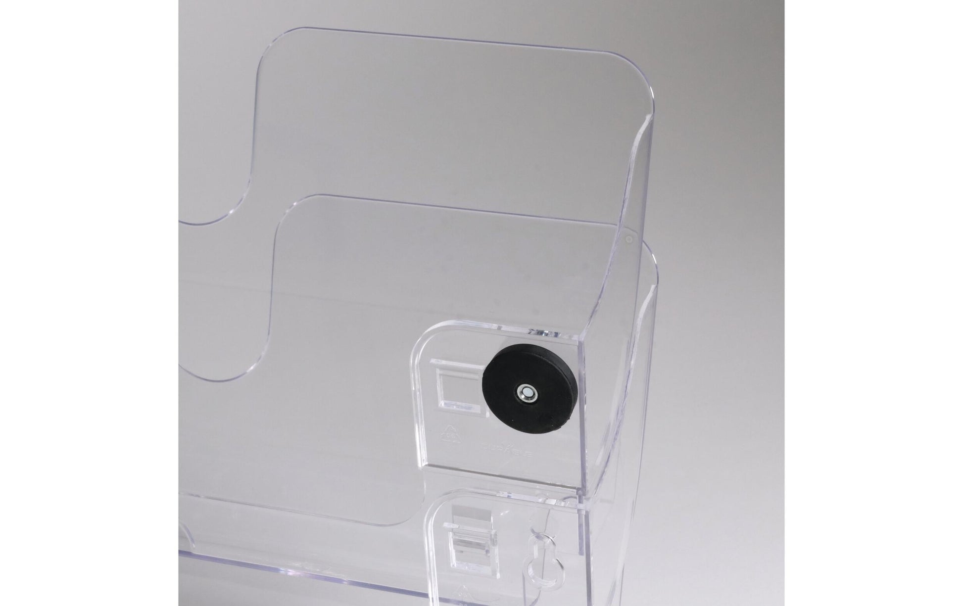Durable Wandprospekthalter Flexiplus 2 – für A4 – 2 Fächer – Querformat – magnetisch – transparent