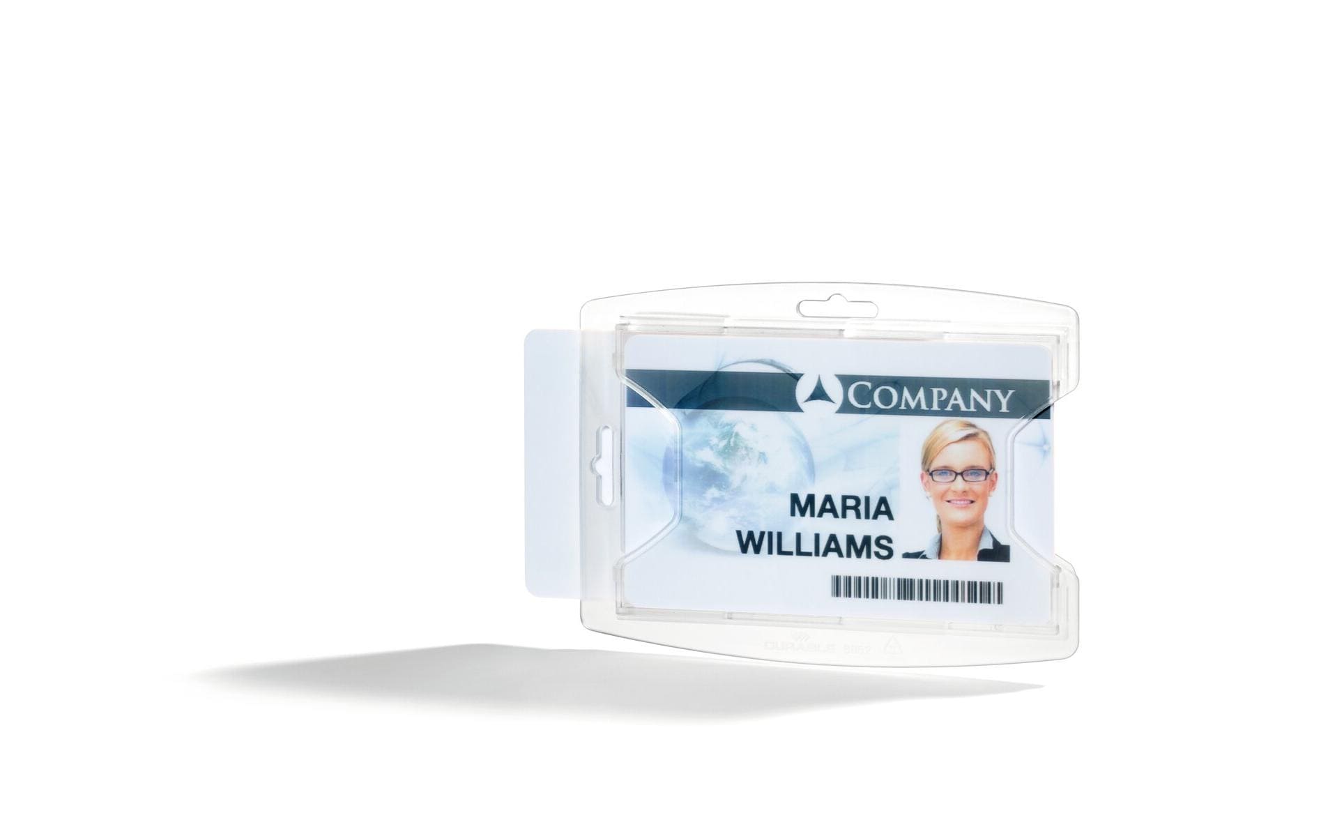 Durable Namensschild-Halterung, für Karten 85 × 54 mm, Polypropylen, transparent