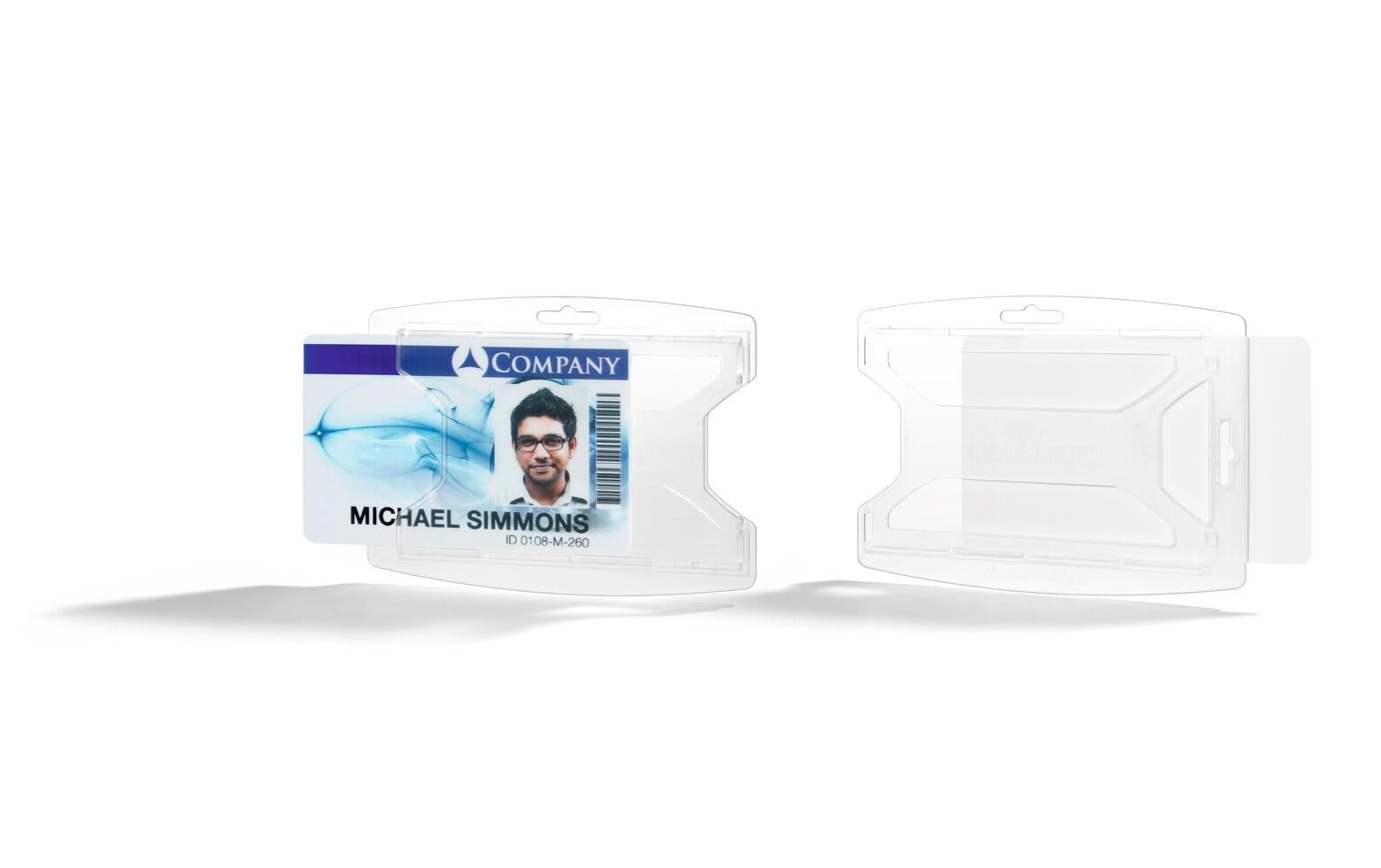 Durable Ausweishalter reXycle – für 85×54 mm Karten – hoch/quer – transparent – Polypropylen (PP)