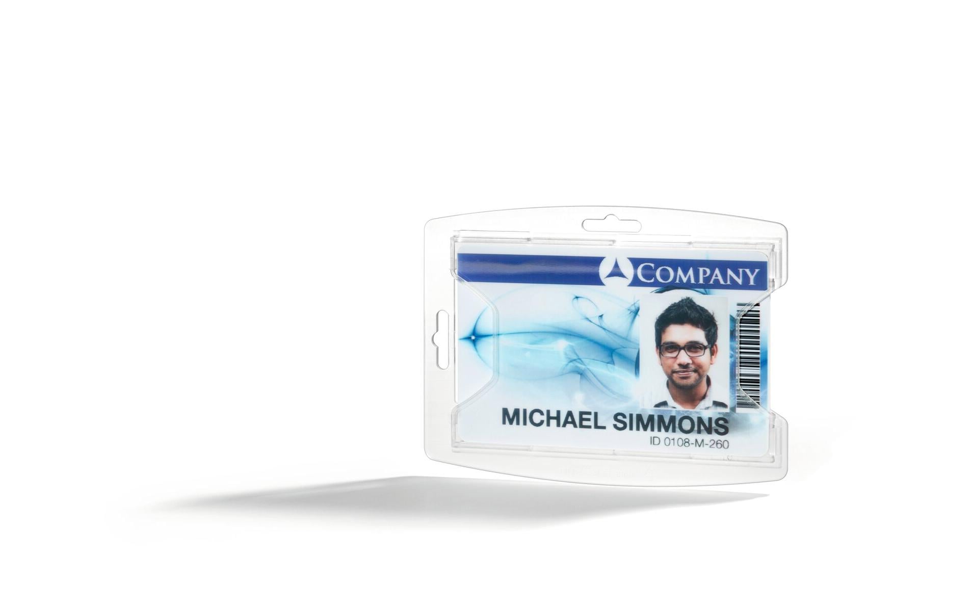 Durable Ausweishalter reXycle – für 85×54 mm Karten – hoch/quer – transparent – Polypropylen (PP)