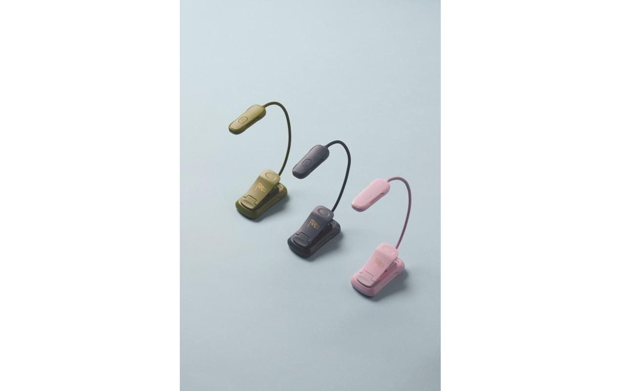 Kikkerland Leselampe mit Clip – Akkubetrieb, 60 lm, 6,8 cm, Lila