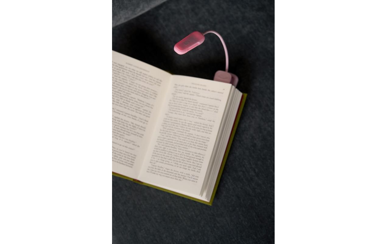 Kikkerland Leselampe mit Clip – Akkubetrieb, 60 lm, 6,8 cm, Lila