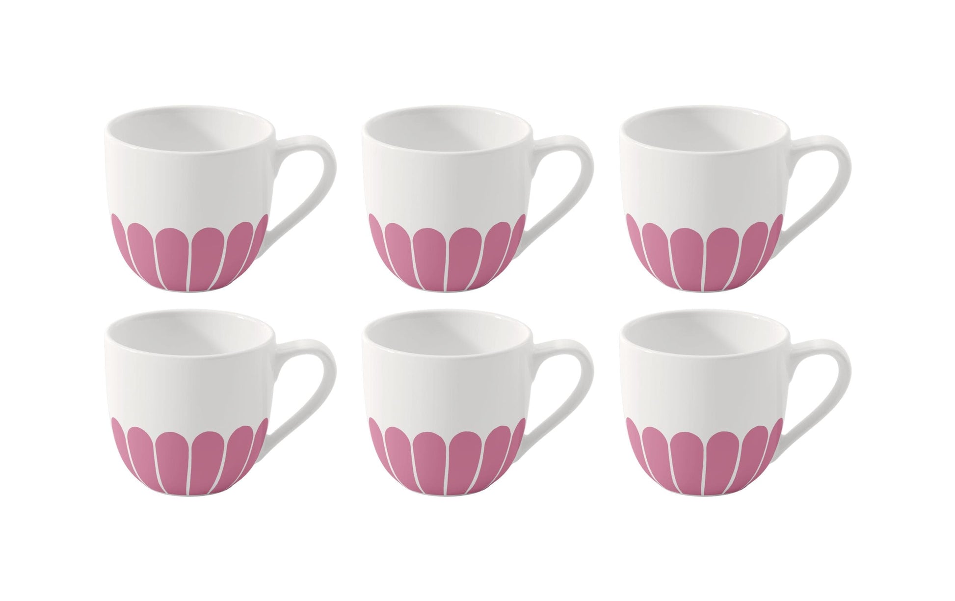 Villeroy & Boch Fleur Cassis Espressotasse – 0,07 l, Porzellan, Rosa, Henkel, 6 Stück
