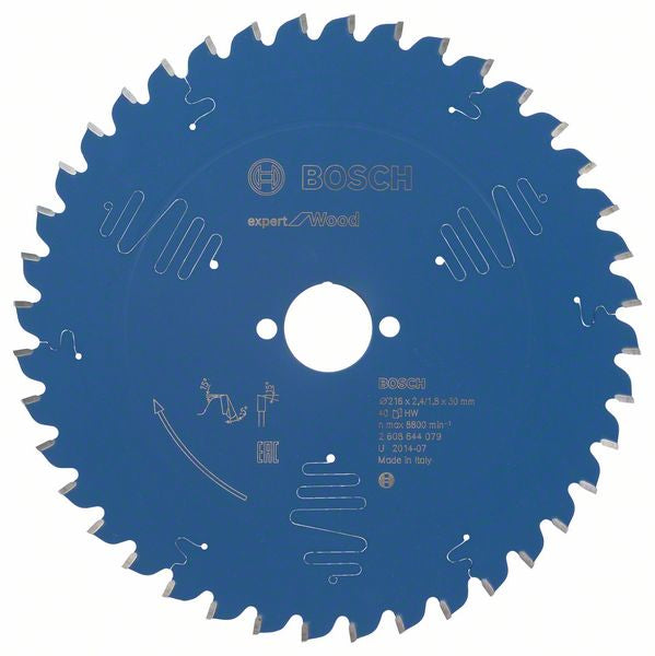 Bosch Professional – Kreissägeblatt, 40 Zähne, 216 mm × 30 mm × 2,4 mm