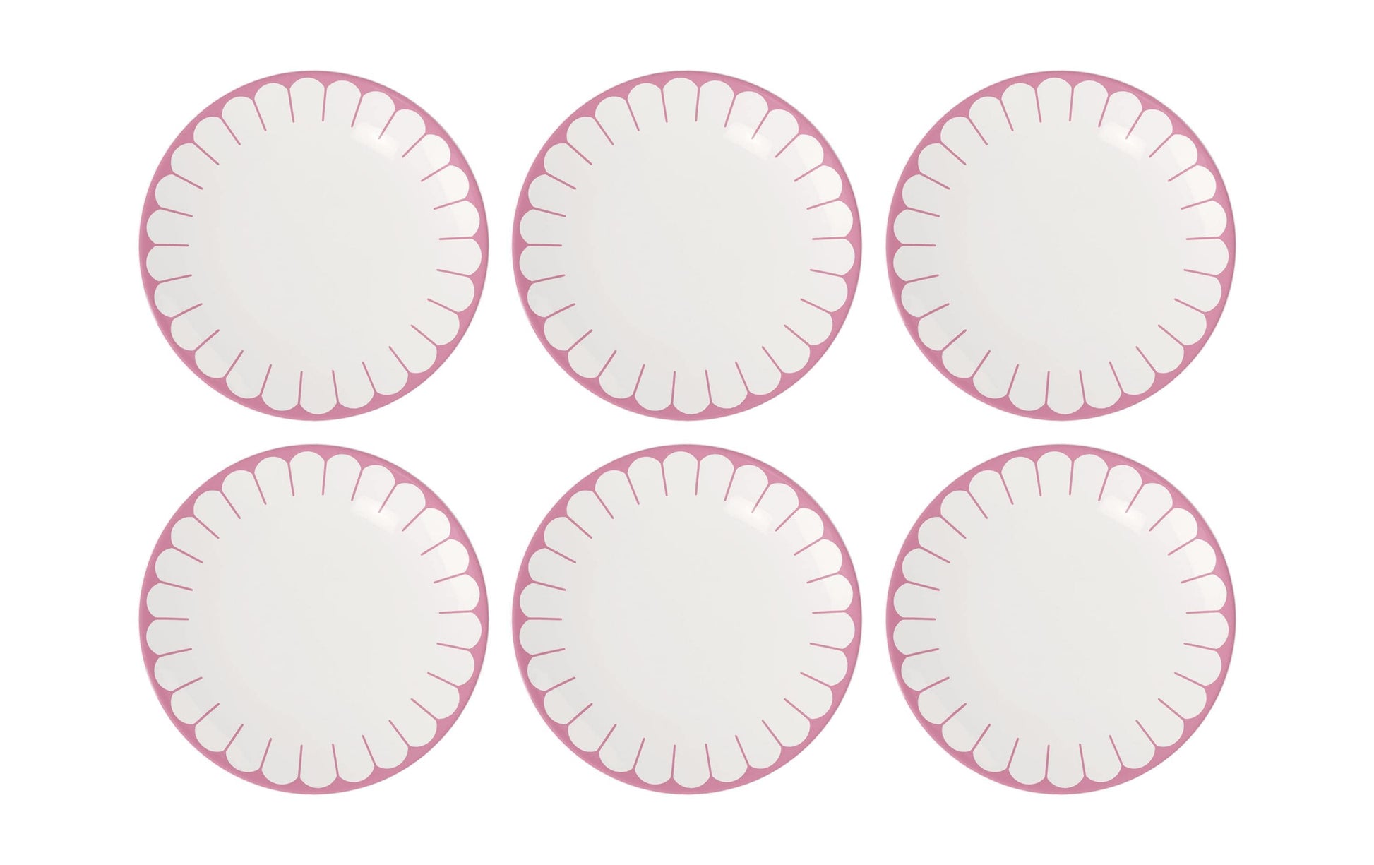 Villeroy & Boch Fleur Cassis Speiseteller – Porzellan, Pink, 6 Stück