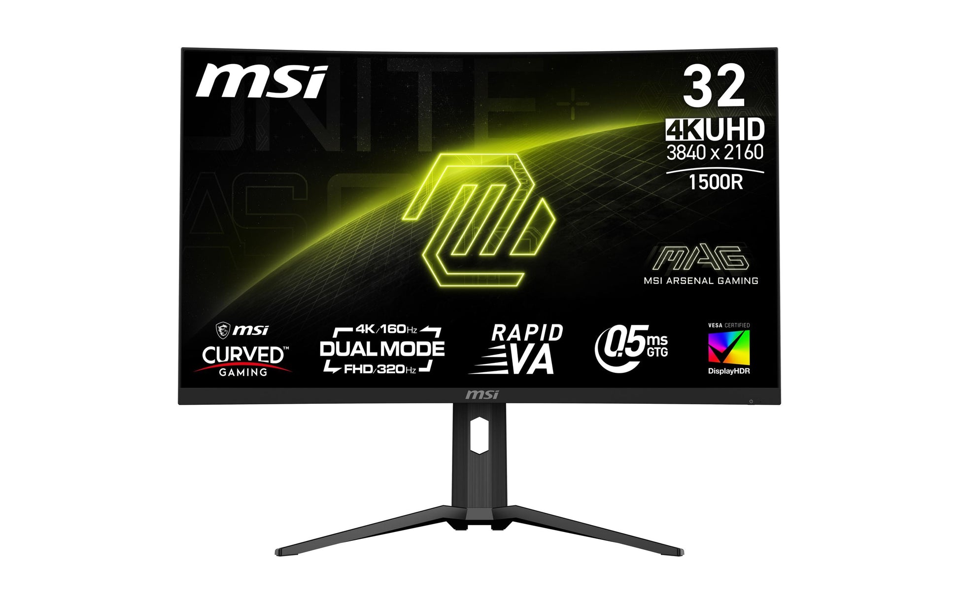 MSI MAG 321CUPDF – Monitor, 31,5", VA, 160 Hz, 350 cd/m², Curved, FreeSync Premium, Schwarz