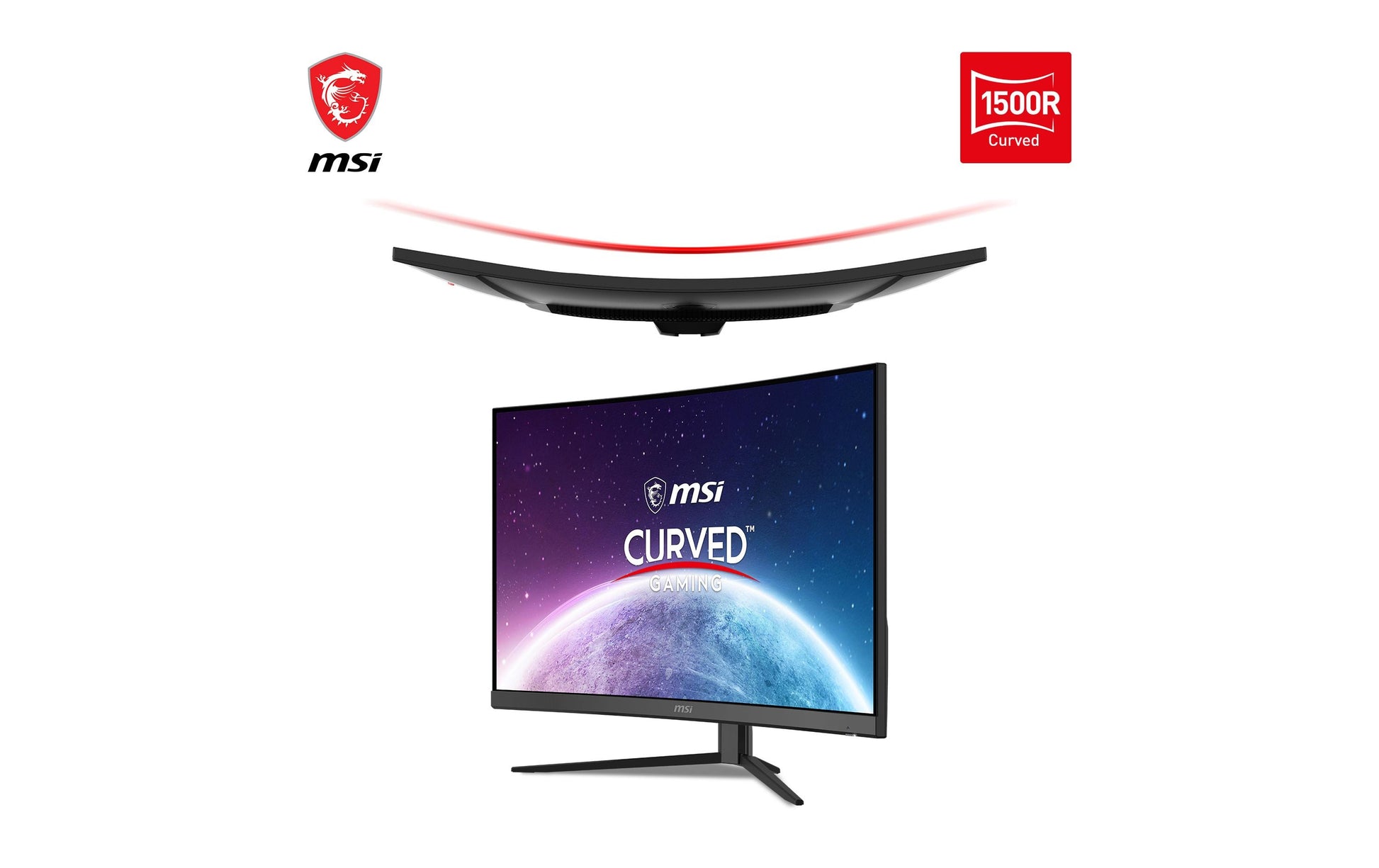 MSI G32C4XDE – Monitor, 31,5", VA, 250 Hz, 300 cd/m², FreeSync Premium, Gebogen, VESA 100 × 100, Schwarz