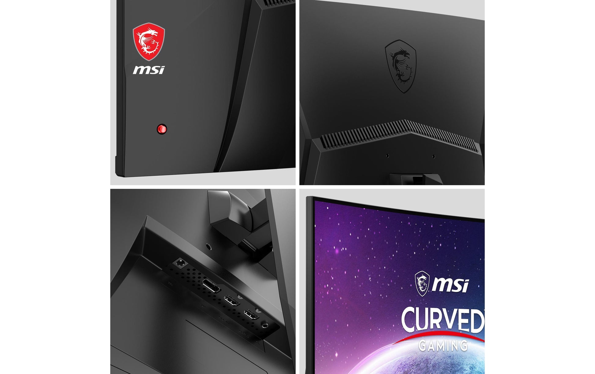 MSI G32C4XDE – Monitor, 31,5", VA, 250 Hz, 300 cd/m², FreeSync Premium, Gebogen, VESA 100 × 100, Schwarz