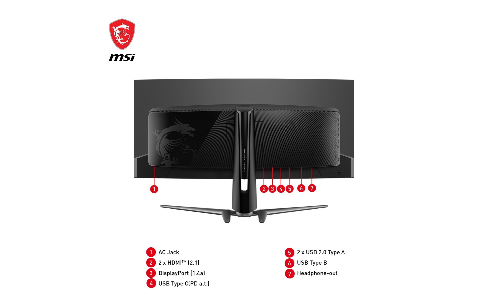 MSI MAG 341CQPDE – Monitor, 34", QD-OLED, 175 Hz, 250 cd/m², USB-C, VESA 100 × 100, Schwarz