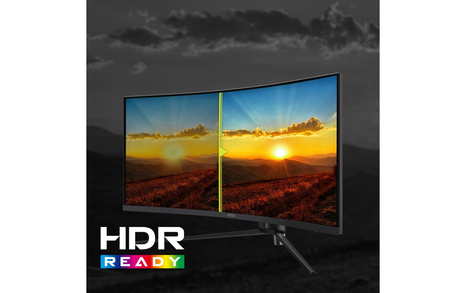 MSI MAG 345CQRDE – Monitor, 34", 3440 × 1440, VA, 180 Hz, 300 cd/m², Gebogen, USB-C, VESA 100 × 100, Schwarz