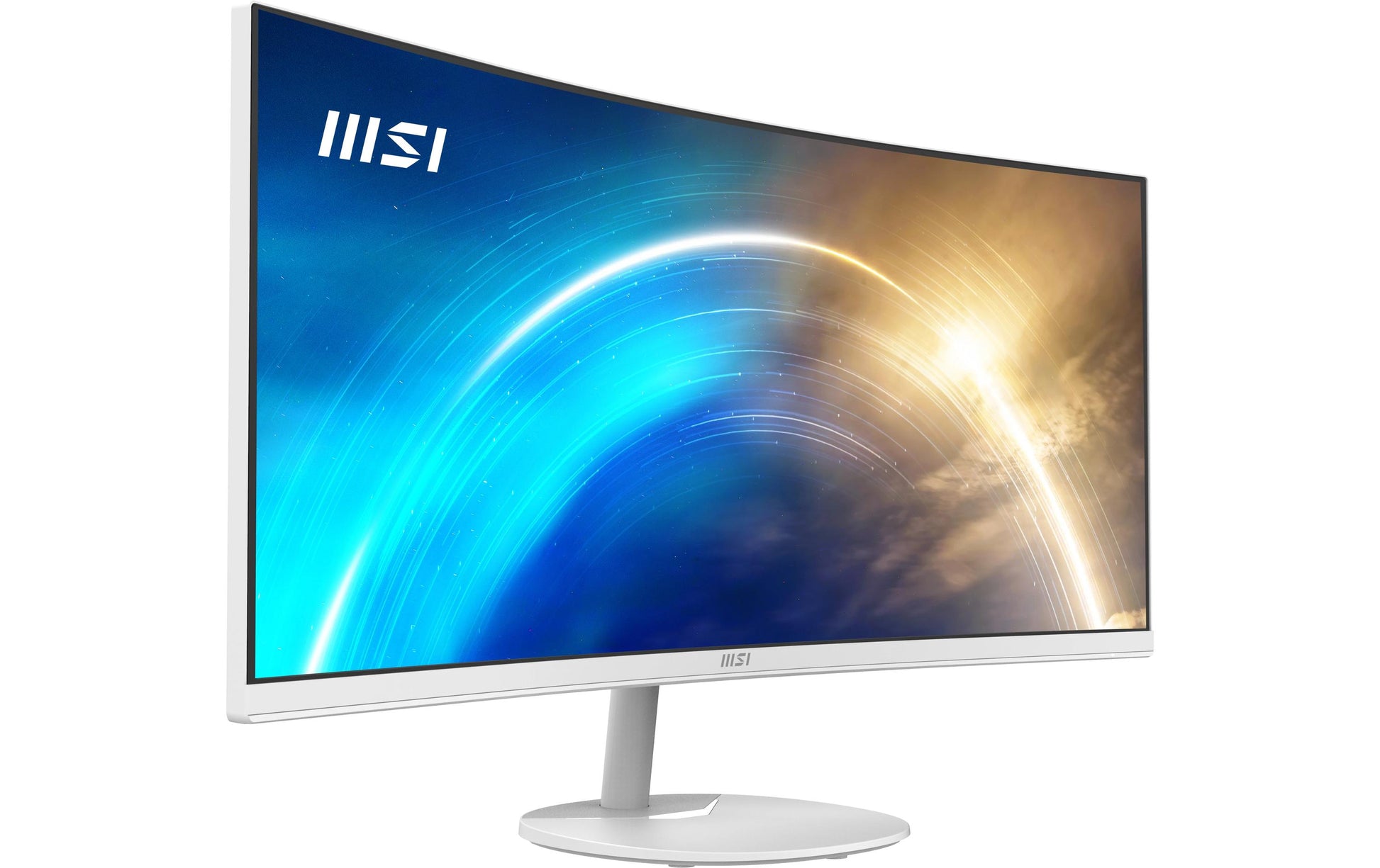 MSI PRO MP341CQWDE – Monitor, 34", VA, 100 Hz, 300 cd/m², Gebogen, VESA 100 × 100, Weiss