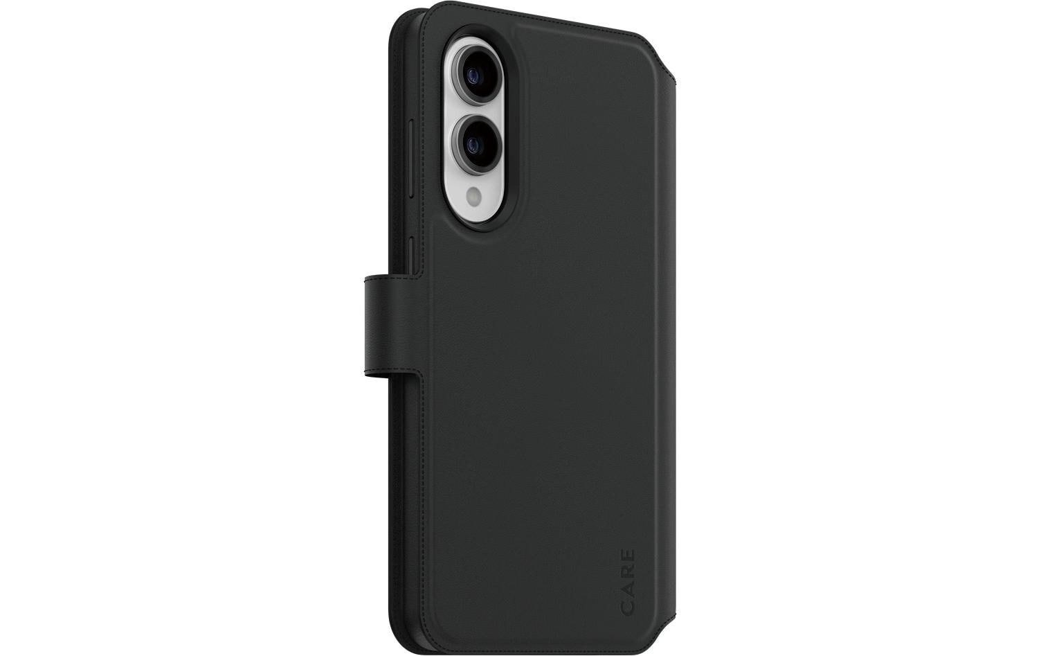 PanzerGlass Booklet-Hülle – für Samsung Galaxy S25 Edge 5G – schwarz – Leder – mit Kartenfach, Qi-kompatibel