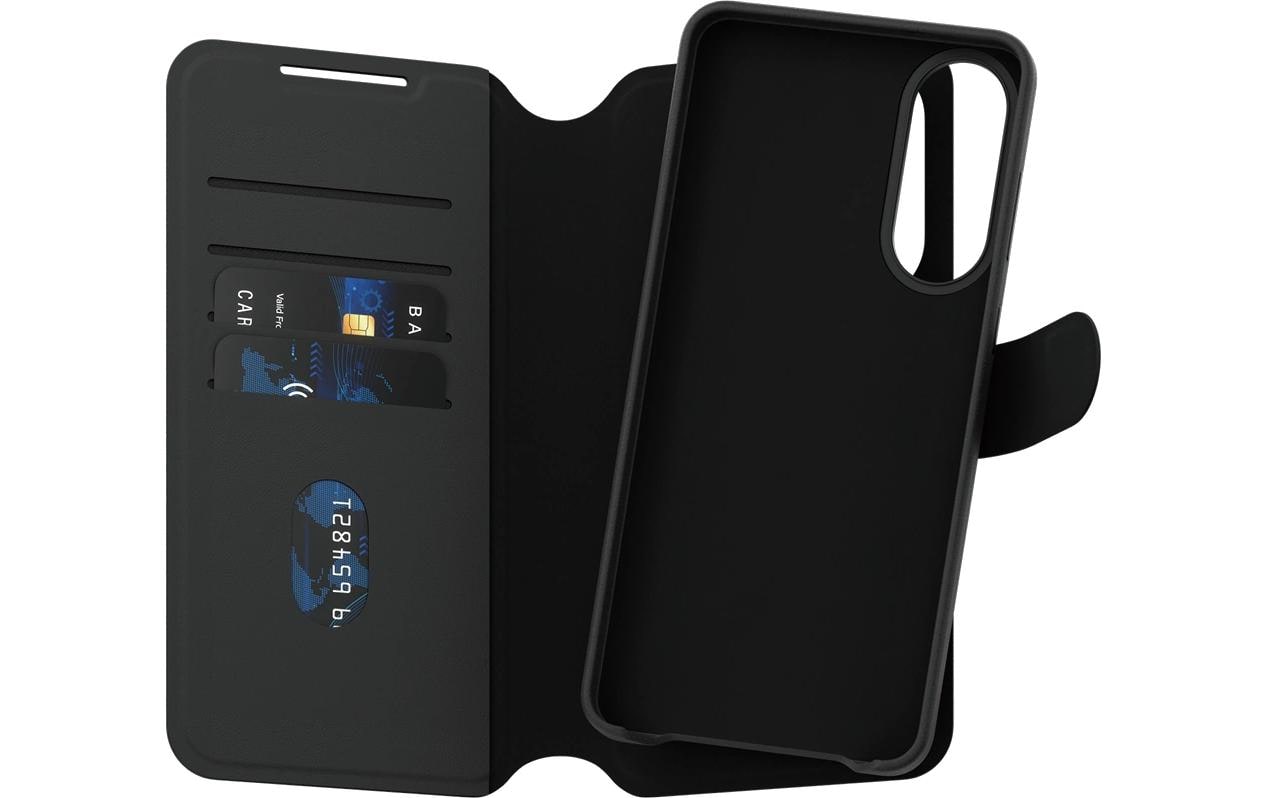 PanzerGlass Booklet-Hülle – für Samsung Galaxy S25 Edge 5G – schwarz – Leder – mit Kartenfach, Qi-kompatibel