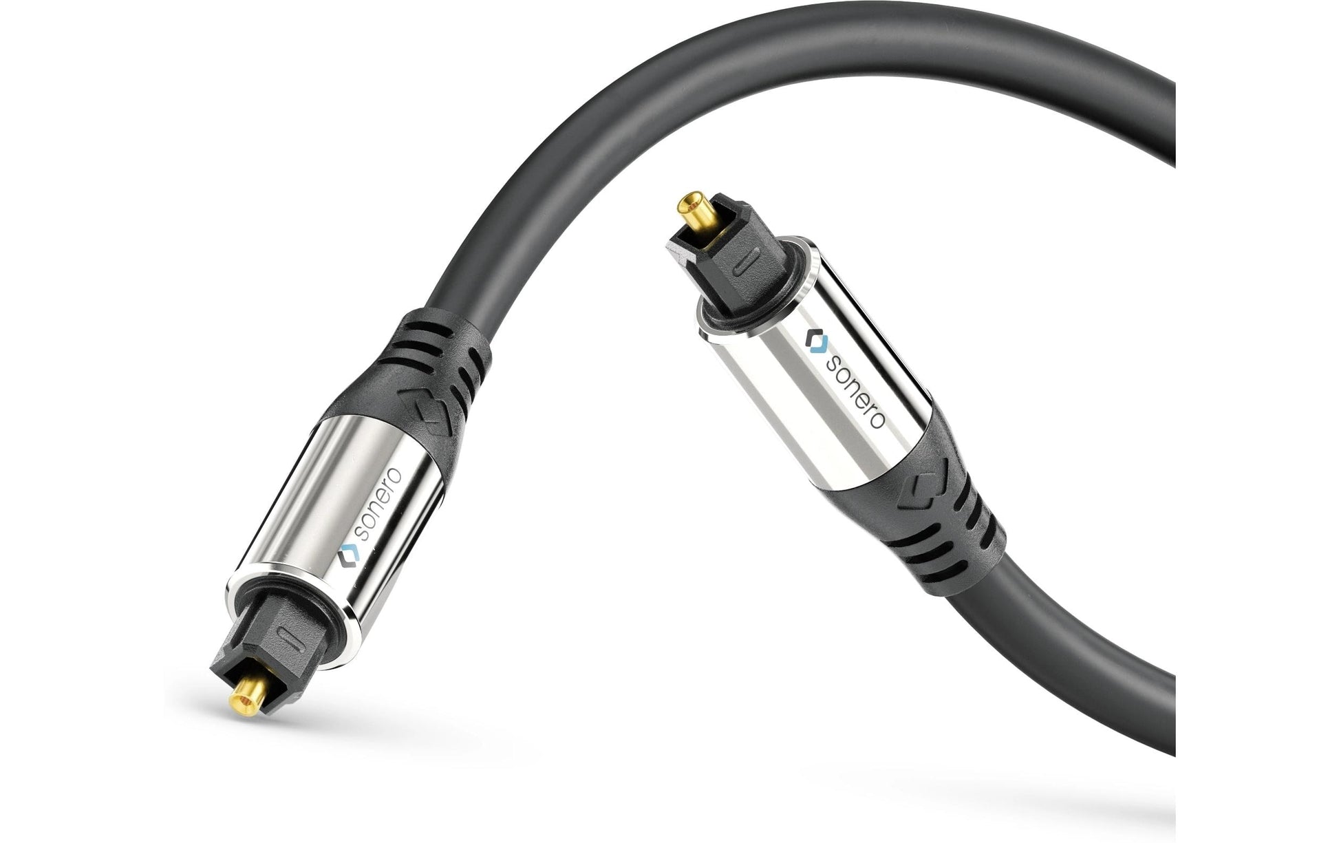 Sonero Toslink-Kabel (optisch) – Toslink Stecker zu Stecker – 0,5 m, vergoldete Stecker