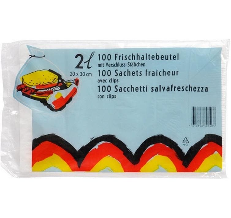 Webstar Frischhaltebeutel 2 l, 20 × 30 cm, Polyethylen (PE), transparent