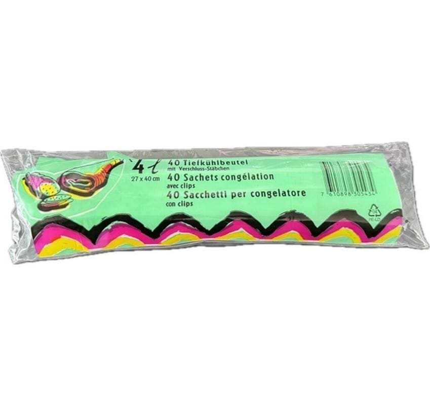 Webstar Gefrierbeutel 4 l, 27 × 40 cm, Polyethylen (PE), transparent, 40 Stk.